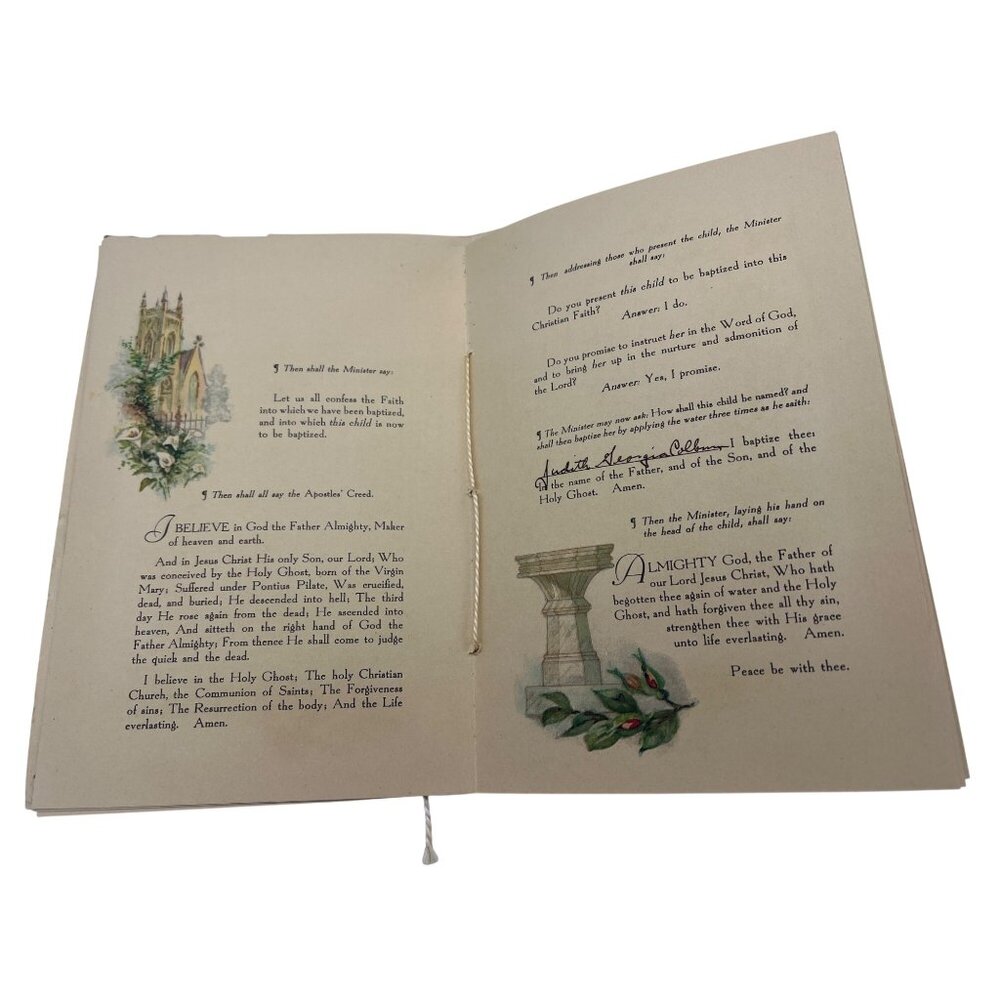 Vintage 1942 Lutheran Baptism Program Booklet St Matthew Jeannette PA Signed - Picture 6 of 9